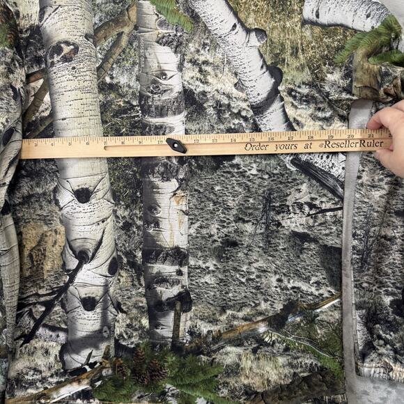 Mossy Oak Top Mens Medium Camo Mock Neck Long Elastic Sleeve Hunting Outdoor - Picture 8 of 10